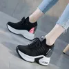 616 Women Casual Shoes Sneakers 2024 Summer Autumn High Heels Ladies Wedges Platform Female Thick Bottom Trainers 17499