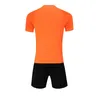 Homens manga curta azul camisa de futebol adulto uniforme de futebol crianças laranja camisa de futebol menino esporte jerseys set DIY nome OEM número 240313