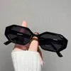 Güneş gözlükleri SO EI Moda Küçük Poligonal Kare Güneş Gözlüğü Kadınlar Jöle Renkli Gradyan Gölge UV400 Retro Mens Çay Lens Güneş Gözlüğü J240322