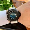 Panerai Men vs Factory Top Quality Automatic Watch P900 Automatisk Watch Top Clone Sneaking Series Super Luminous Diamond Carbon Coated Silicone Waterproof Bus