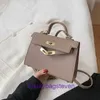 hremms kelyys luxurys women designers bags handbags purches sulled bag womens new high texture versatile messengerファッショナブルで本物のロゴ