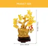 Dekorativa blommor Citrine Macrocarpa Tree Ornament Bonsai Delicate Decoration Chinese Style