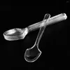 Spoon de couvercles jetables 100 morceaux de cuillères transparentes pour la dégustation I minuscules ustensiles Gâteau.