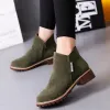 Botas de booties de tornozelo de tornozelo feminino feminino zip confortável plus size women boots neve nova plataforma feminina botas de mujer