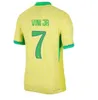 24 25 Brazylia Vini Jr. Piłka nożna Brasil Casemiro 2023 Drużyna narodowa G. Jesus P.coutinho Men Kit Kit Home Away L.Paqueta T.Silva Pele Football Shirt Mundur