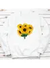 Hoodies Sweatshirt Women Harajuku Winter Long Sleeve Sunflower Print Hoodie Korean Fashion Streetwear Clothes Pullover S-3XL 240313