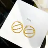 Luxe Trendy Ronde Oorbellen Designer Gouden Oorbellen Voor Vrouwen Hoge Kwaliteit Geen Vervaging Dame Sieraden Klassieke Brief Oorstekers Valentijn Cadeau Groothandel