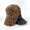 Bonés de bola outono moda feminina leopardo impressão boné de beisebol ao ar livre