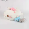 Animali di peluche ripieni 47 cm Mamma gatta porta 4 mini gattini di peluche Love Cat giocattoli con cerniera per ragazzi e ragazze Regali di Natale e Halloween L240322