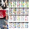 100pcsLot en gros enfants imperméable temporaire tatouage autocollant dessin animé voiture avion dinosaure mignon coloré bras faux enfants Tatoo 240311