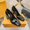 Scarpe eleganti firmate sandali con cinturino alla caviglia décolleté da donna scarpe singole cinturino con fibbia Designer di lusso donna goth sandali con tacco spesso da donna