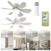 Ceiling Lights E26/27 Socket Fan LED Light Fans With Remote 40W/30W Small Dimmable 3 Speeds For Bedroom Kitchen