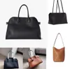 Margaux15 Bolsa exclusiva outono/inverno The Row de luxo NYC minimalista bolsa de camurça macia |Park Margaux 17 Bolsas de couro genuíno espaçosas chiques para passageiros 35