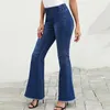 Jeans da donna 1946 Leggings Moda donna Lavaggio ad acqua Pantaloni svasati in denim ad alta elasticità Rockery Taglio a stivale