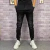 Herren Jeans Mann Cowboy Hosen Enge Rohrhose Elastisch Schwarz Stretch Slim Fit Skinny Hochwertige Kpop Denim 2024 Mode Weich