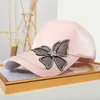 Ball Caps Men Baseball Cap Bulk Spring And Summer Women's Rhinestone Mercerized Cotton Butterfly Women