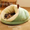 Madden Chaud Petit Chien Maison Lit Respirant Chien Maison Mignon Glissière Forme Chien Lit Chat Sac de Couchage Pliable et Lavable Maison pour Animaux de Compagnie Y240322