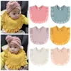 10Pcs/Set Korean Style Baby Feeding Drool Bibs Cotton Infants Lace Saliva Towel Soft Cotton Burp Cloth For born Toddler 240319