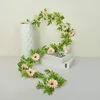 Decorative Flowers 1PC Simulation Wall Hanging Daisy Rattan Artificial Plant Sunflower Flower Vine Home Decor