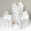 Gift Wrap 30pcs Minimalist White Paper Bags Castle Box Foldable Hollow Stars Perfect For Cookies And Candies Package Supplies