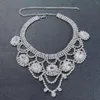 Chaînes Boutique de mode Grand collier de strass Mariage Mariée Écharpe exagérée Bijoux Rétro Chaîne épaisse Collier en cristal