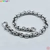 Charmarmband Bocai S925 Sterling Silver Charm Simple Fashion S-Buckle O-Chain Pure Argentum Handsträngsmycken för män och kvinnor L240322