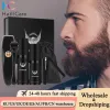 Care 4 Pcs/set Beard Growth Kit Facial Hair Beard Rapid Thickening Nourishes Moisturizes Beard Growth Roller Massage Comb for Men