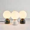 Table Lamps Nordic Style Bedside Marble Led Ins Warm Glass Ball Study Livingroom Cafe Bar Decoration Lighting Luminaire