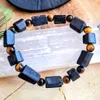 MG2059 6 mm Tiger Eye Raw Russian Shungite Armband Wrist Energy Protection Mala Mens Birthday Present