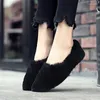 Casual Shoes 2024 Net Red Round Mouth Flat Bottom Women's Home Sheep Fur Integrated Wool Lefu Fashion