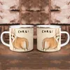 Kubki lubię mój Corgi Enamel Mug Lover Dog Lover Friend Birthday Gift Home Kawa Kids Milk Cup