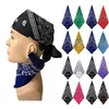 Écharpes 2pcs bandanas pour hommes turban pure couleur carrée casse-frappe têtes coiffeuse square de petite camionnette 55 cm 55cm