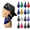 Szaliki 2pcs bandanas dla mężczyzn turban czysty kolor kwadratowy decerchief chusta na głowę drobna szalik