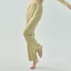 Calças esportivas de ioga para mulheres com cintura alta casual e folgada, calças retas e largas