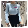 Dames truien vrouw turtlenck dames trui shortstijl sweatshirts dame slanke hoodie gebreide shirt drop levering kleding kleding otyed otyed