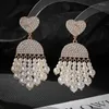 Boucles d'oreilles en peluche Senyu Curtain de perle de luxe Poucle d'oreille Pave Mini Gift bijou lié à zircone cubique claire pour le mariage