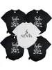 Women's T-Shirt Female La Novia Spanish Inscription Team Bride Female Wedding Shower T-shirt Girl Bachelor Party T-shirt T45 240322