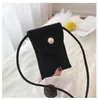 Shoulder Bags Ladies Luxury Handbags Mobile Phone Cotton Linen Mini Portable Buckle Crossbody