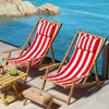 Meubles de camp Pêche Bois Inclinable Petites chaises longues à bascule Balcon Lounge Boy Tissu Chaises de bondage Relax Mecedora Pliable Drop Ot4Ui