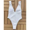 Costumi da bagno da donna Moda Bikini arancione Costume da bagno con scollo a V profondo Monokini strutturato Costume intero da spiaggia per donna Micro bikini Costume da bagno Biquini