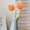 Dekoracyjne kwiaty dzianiny sztuczny bukiet dekoracja dzianina róża pojedyncza ślub Tulip Crochet Flower na Dzień Matki