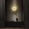 Duvar Saatleri Avrupa lüks güneş saati oturma odası sundurma modern moda dekorasyon basit ev yaratıcı kişilik