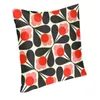 Cuscino stile nordico Orla Kiely Multi stelo rosso Custodia da tiro Decorazioni per la casa Copertura floreale quadrata 45x45 cm Federa per divano