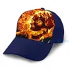 Ball Caps Fashion Ghost Rider Fire Basketball Cap Men Women Graphic Print Black Unisex Adult Hat