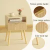 Maxsmeo Table, Wooden Bedside with Drawers, Modern Coffee Table Suitable for Bedrooms and Small Spaces, Solid Wood Legs, Easy to Assemble, Natural