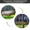 Hammocks açık bahçe sivrisinek net ile kamp hayatta kalma turist uyku asma kolye açılır barınak tam yatak seti y240322