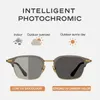 CAPONI Pochromic мужские солнцезащитные очки поляризационные из чистого ацетата уличные оттенки UV400 оригинальные брендовые солнцезащитные очки BS1142 240314