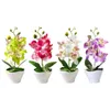 Dekorative Blumen ABS Künstliche Schmetterling Orchidee Blume Seide Home Decor Simulation Topfpflanzen im Topf