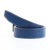 Belts 2024 Men Leather Belt Shape Smooth Buckle Body Blue Brown Orange White Black Without Strap Automatic