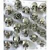 Band Rings 20Pcs Assort Big Head Skl Gothic Metal Ring Wholesale Punk Style For Men Sz 18-21Mm Drop Delivery Jewelry Dhgarden Dh5Vm